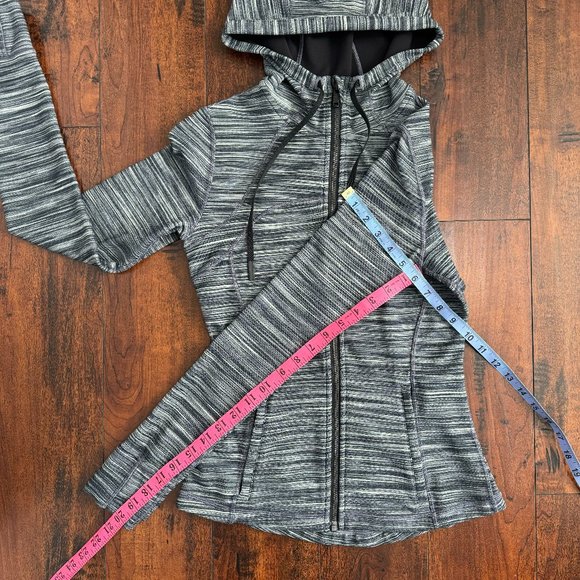 SOLD📌Lululemon Hooded Define Jacket Heathered Black/White/Black - Picture 13 of 15